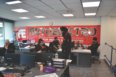 Busy sales office keeps orders coming in