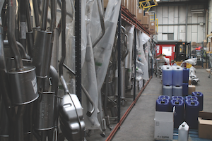 An army of exhaust silencers