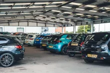 Used cars on a forecourt