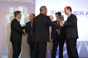 Federal Mogul bosses are presented with the bronze award